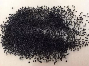 Toho size 15/0 Beads - Colour 49F Jet Frost Opaque - Picture 1 of 5
