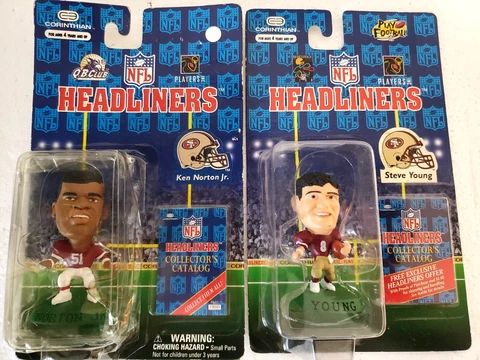 Steve Young, Ken Norton Jr. San Fransico 49ers 1996 Corinthian NFL 3" Headliners Cover