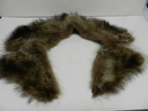 RACCOON FUR CUSTOM MADE COLLAR FOR COAT SUIT SZ-21" X 12" NOTCHED COLLAR - Picture 1 of 5