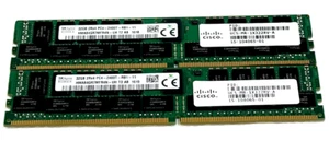 SK Hynix DDR4 Kit 2 x 32GB RDIMM PC4-2400T Cisco Server Memory HMA84GR7MFR4N-UH - Picture 1 of 6