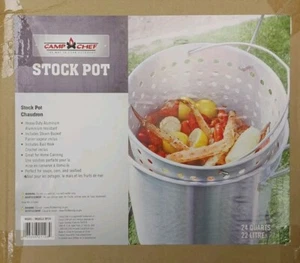 Camp Chef 24 Quart Aluminum Pot & Basket - Stock Pot Chaudron - PN: DP24 - NEW - Picture 1 of 3