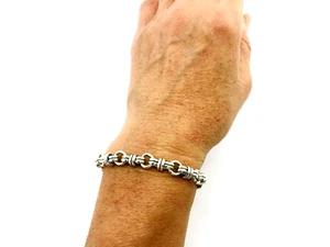 Mittellanges 925 Sterling Silber Kettenarmband. 22 Gramm, 17 cm, 6,7" - Bild 1 von 12