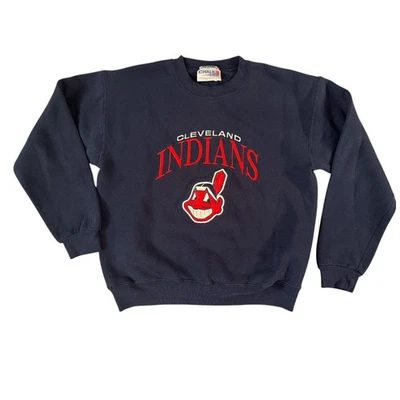 Vintage Youth Large 2000 Cleveland Indians Crewneck Sweatshirt MLB - Image 1 of 2