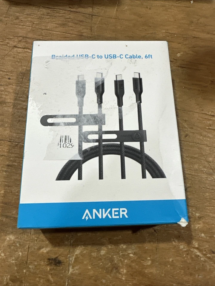 Anker Braided Durable USB-C to USB-C Cable 6-Feet, 240W Fast Charge, 2 Pack - Image 1 of 1
