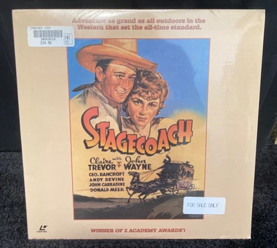 Stagecoach Laserdisc John Wayne Claire Trevor Andy Devine Extended NEW+Sealed ! - Image 1 of 4