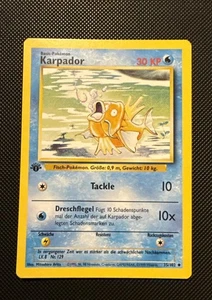 German Magikarp Karpador Base 1st Edition Pokemon 35/102 Card - Picture 1 of 10