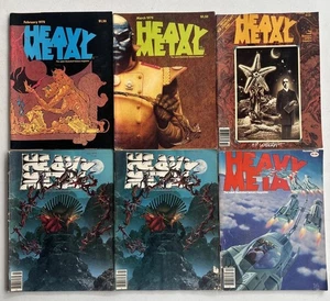 Heavy Metal Magazine Lot of 6 1978 Feb March Vintage Ads 1979 July x2, Oct, Dec - Bild 1 von 15