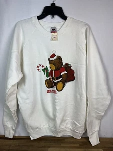 RARO VINTAGE 1980’s Ohio State University Doble Cara XL NOS Osos Navidad - Imagen 1 de 6