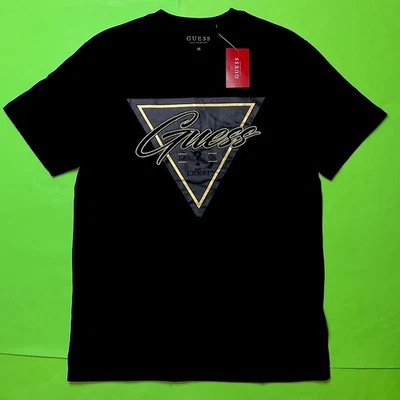 GUESS Los Angeles Men’s Short Sleeve T-Shirt Size MEDIUM Black 100% Cotton NEW - Image 1 of 4
