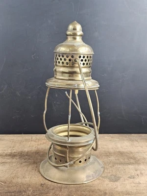 Antique Brass Excelsior Engineer Lantern Frame For Parts 1880s Lamp - Image 1 of 4