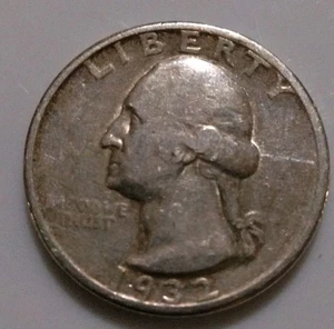 1932-p Washington Quarter. nice - Picture 1 of 2