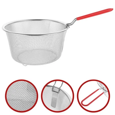  Mesh Pasta Basket Frying Basket Chicken Fried Basket Fryer Strainer Food Frying - Image 1 of 4