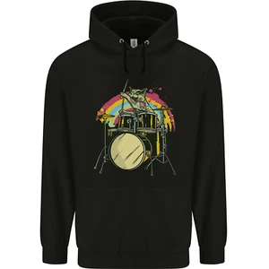 Zombie Cat Drummer Childrens Kids Hoodie - Picture 1 of 39