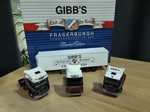 Corgi CC99125 Scania 460,Scania 400,Volvo FH12 Gibbs of Fraserburgh Set Rare.New - Picture 1 of 15