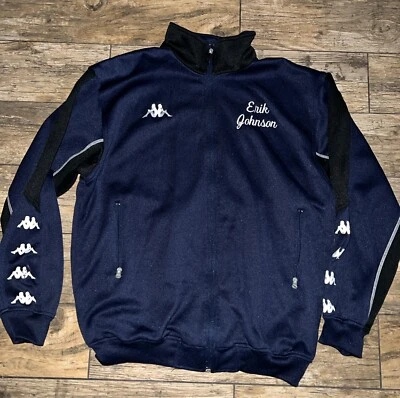 Chándal de fútbol vintage Kappa chaqueta con cremallera talla XL azul marino tiene nombre Foto 1 de 4