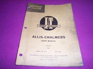 I - T Allis Chalmers D 21 Tractor Owners Shop Manual - Picture 1 of 3
