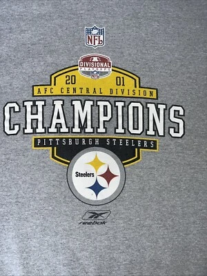 Pittsburgh Steelers Vintage AFC Champions 01” Rebook Sudadera Para Hombres XL Y2K Foto 1 de 4