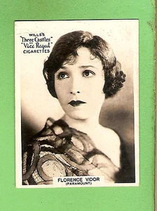 #D303. 1925-1930  FAMOUS FILM  STAR  WILLS CIGARETTE CARD #61  FLORENCE VIDOR - Picture 1 of 1