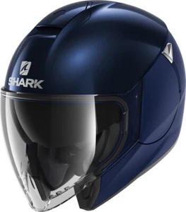 Casco Jet Moto Shark Citycruiser Dual Azul Talla S Helmet Casco Visera Larga - Imagen 1 de 3