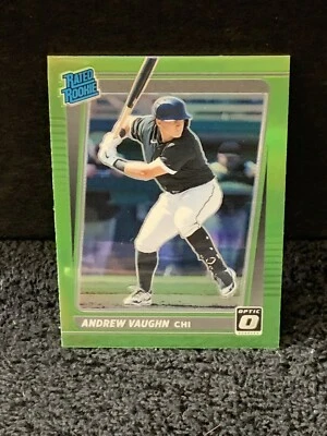 Andrew Vaughn 2021 Panini Optic Rated Rookie Lime Green Prizm #116 Chicago - Image 1 of 2