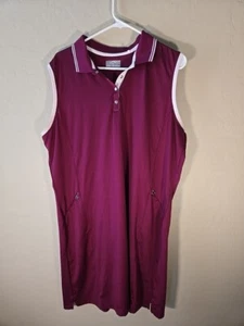 Callaway Women's XXL Golf Dress Collared Sleeveless Polo Opti-Dri Purple - Picture 1 of 13