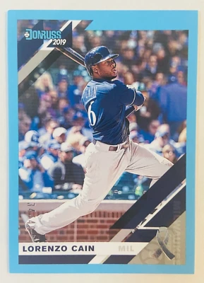 2019 Donruss LORENZO CAIN Father's Day Parallel #'d /49 - Image 1 of 2
