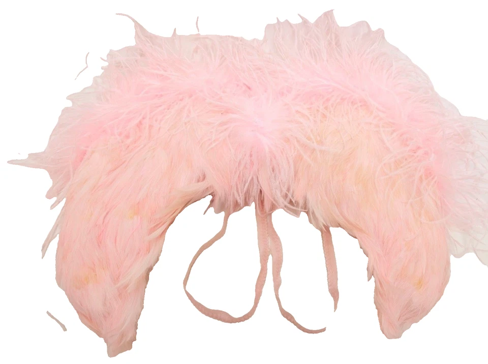 Pink Ostrich Feather Wings Baby Kid Infant Angel Fairy Christmas Costume Prop  - Image 1 of 4