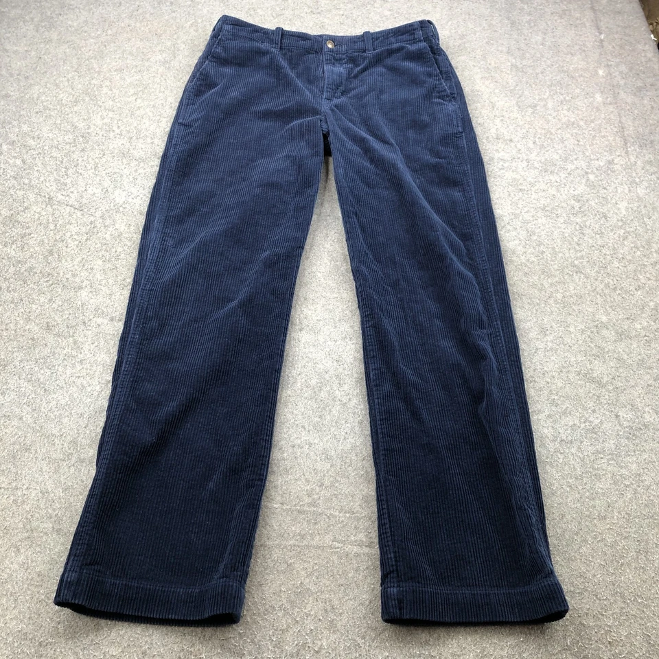 Pantalones Polo Ralph Lauren Niños 18 Azul Frente Plano Pana Algodón Recto Foto 1 de 4