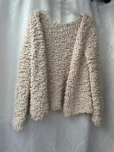New w/tags Rip Curl Women’s Natural Crochet Cardigan Cozy Up Sweater Size Large - Picture 1 of 5