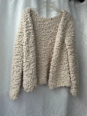 New w/tags Rip Curl Women’s Natural Crochet Cardigan Cozy Up Sweater Size Large - Image 1 of 4