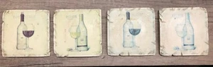 Naturestone - Wine & Drink Coasters (Set of 4) Cork Backing, Stackable - Picture 1 of 8