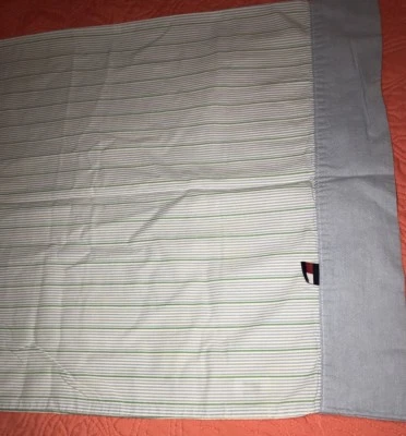 Tommy Hilfiger Funda de Almohada Individual Estándar Rayas Azul Ropa de Cama Algodón Foto 1 de 4
