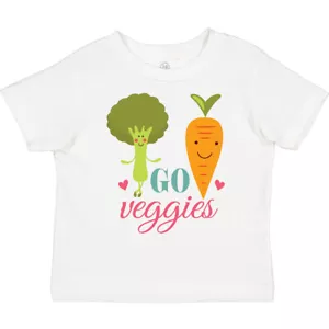 Inktastic Vegan Go Veggies Vegetarian Toddler T-Shirt Healthy Food Vegetables - Picture 1 of 9