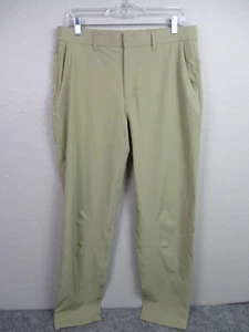 Fabletics Mens The Only Pant Medium Khaki 32x31 Performance Golf Zip Pockets - Picture 1 of 18