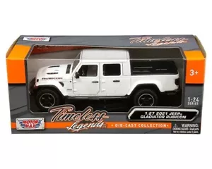 1:24 - 1:27 MOTORMAX 2021 Jeep Gladiator Rubicon HardTop White 79368 - Picture 1 of 2