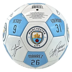Official Manchester City FC Soccer Ball with Player Signatures and Player Num... - Picture 1 of 6