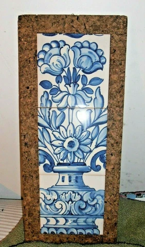 Maurice Duchin ?   ANTIQUE TILE set  framed wall decor Cover