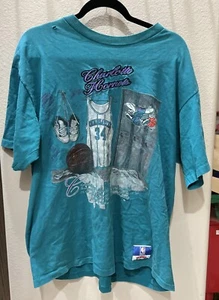 Vintage NBA Nutmeg Mills Charlotte Hornets T-Shirt blau 1988 NBA bestickt - Bild 1 von 23