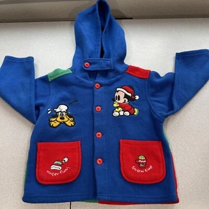 Vintage The Disney Store 4T Hooded Coat Made In Hong Kong Mickey On Back Pluto - Picture 1 of 11