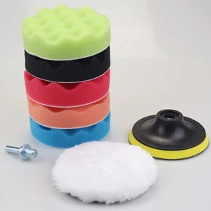 Kit 8 pezzi 7 pollici tamponi spugna lucidatura ceretta lucidatura schiuma per lucidatrice auto dr - Foto 1 di 8