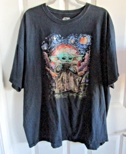Star Wars Herren T-Shirt 3XL Baby Yoda The Mandalorian Sternennacht schwarz - Bild 1 von 6