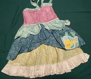 Boutique Ollie Girl Ariel Dress EUC 7/8 Disney The Little Mermaid Cosplay - Picture 1 of 8