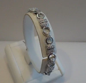 925 STERLING SILVER FINE TENNIS BRACELET W/ 2.50 CTS LAB CREATED DIAMOND/ 7 '' - Picture 1 of 11