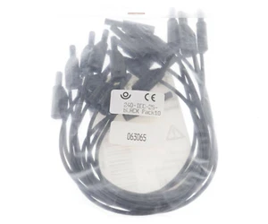240-IEC-25-BLACK PACK 10 Stacking Banana Plugs Patch Lead ! 10PCS ! NEW !  - Picture 1 of 3