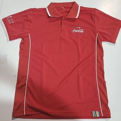 Camisa de golf pequeña/mediana Team Coca Cola, "Vancouver 2010 Olympics" para hombre - rara Foto 1 de 4