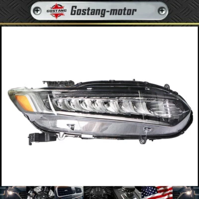 Conjunto de faros LED cromados lado derecho del pasajero para Honda Accord 2018-2021 Foto 1 de 4