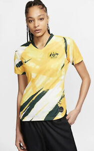 Nike Breathe 2019 World Cup Australia Home Jersey AJ4388-397 Yellow Womens Small