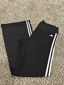 Adidas Woman's Training Flared Leggings XL Athletic 3 Stripes - Picture 1 of 7