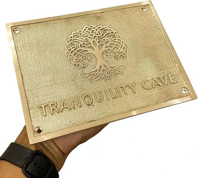 Cast Brass custom door signs & plaques - Custom language plaques - Custom name - Image 1 of 4