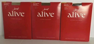 3 Hanes Alive Pantyhose Full Support Control Top Size F ( Multiple Colors) - Picture 1 of 8
